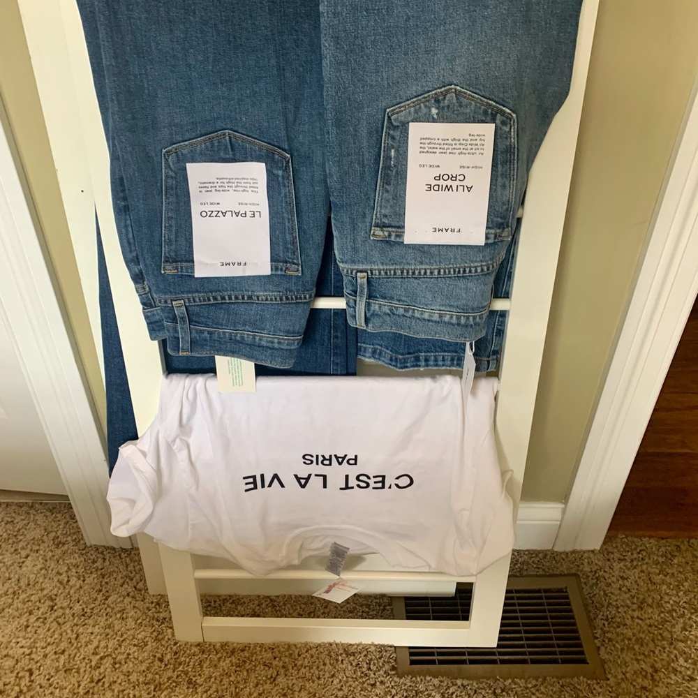 🔥FRAME DENIM Vintage Vibe Le Palazzo Jeans NWT - Picture 8 of 9